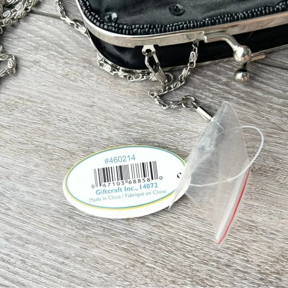 Handmade Beaded Evening Chain Strap Clutch Crossbody  Bag - Picture 14 of 14